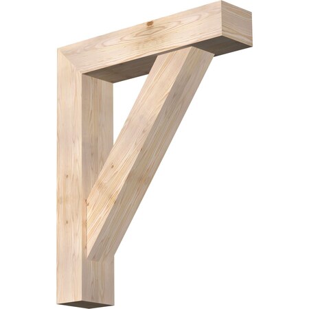 Ekena Millwork Traditional Craftsman Smooth Bracket w/ Offset Brace, Douglas Fir, 7 1/2"W x 34"D x 42"H BKT0806X34X42TRA04SDF